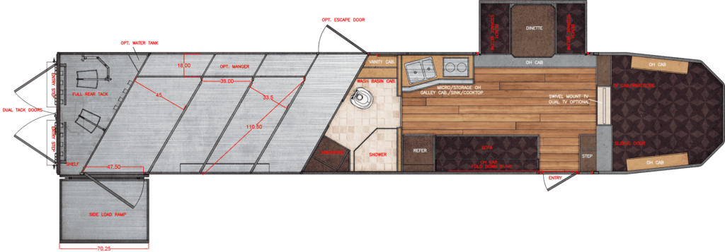 15'x19' Side Load Full Rear Tack